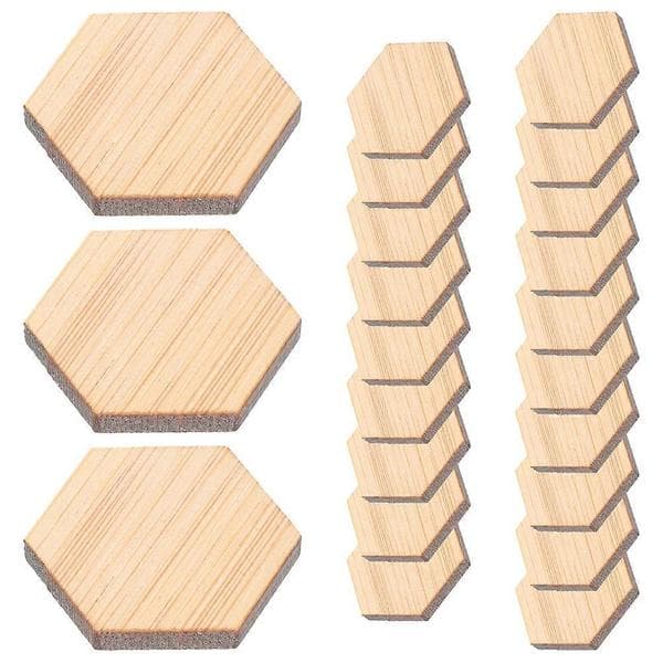 Miniature Dollhouse Flooring Bamboo Hexagon Floorboard Decor 48-pack