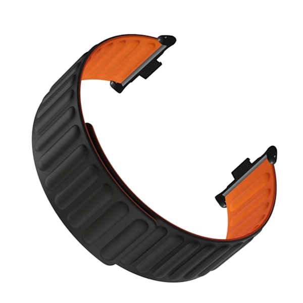Magnetiske urremme Dobbeltsidet blødt silikone magnet urremme til Mi Band 8 Pro Sort Orange