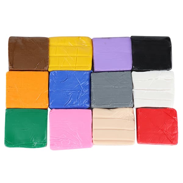 12 Farger Leire Polymer Sett Polymer Leire Hånd DIY Leke Modellering Polymer Leire Læring for Barn