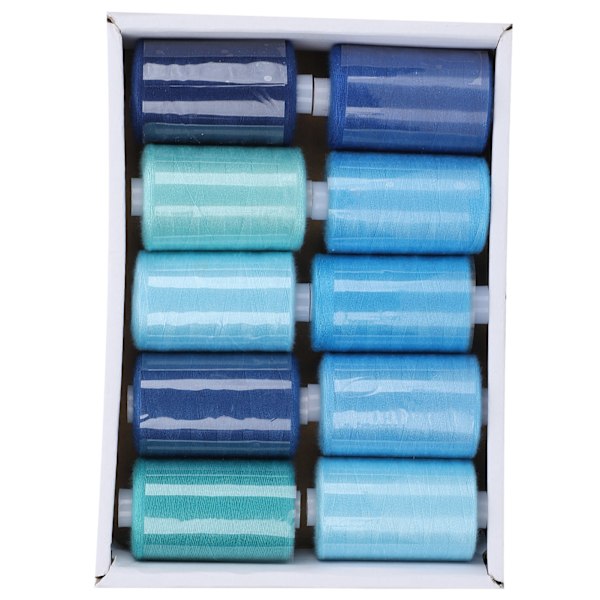 10 rullaa ompelulankaa Set Koti Pagoda Langat DIY Tarvikkeet 300 Jaardia 402Sininen