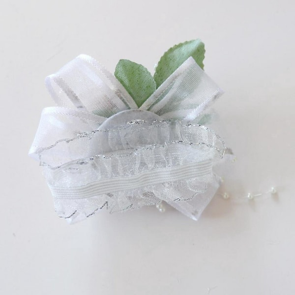 Blå Bröllops Corsage - Elegant Handblomster för Brudens Ära
