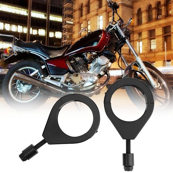 41mm Metalbelægning Motorcykel Blinklys Beslag Holder Klemmer Montering Tilbehør Sort