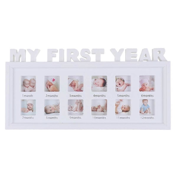 2025 Ny Unik Mitt Första År 12 Månaders Fotoram Spädbarn Baby Nyfödd Fotografier Minnesvärd Fotokollage Ke