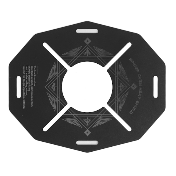 Shine Trip Utendørs Varmeisolasjonsplate Rustfritt Stål Camping Komfyr Varmeskjold Anti Skolding Anti Slip Hul Kokeplate Plate Array Disk