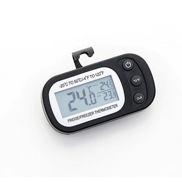 Vattentät KylskåpsTermometer med Max/Min-Registrering - Stor LCD-Skärm och Magnetisk Bakstycke - Perfekt för Köket