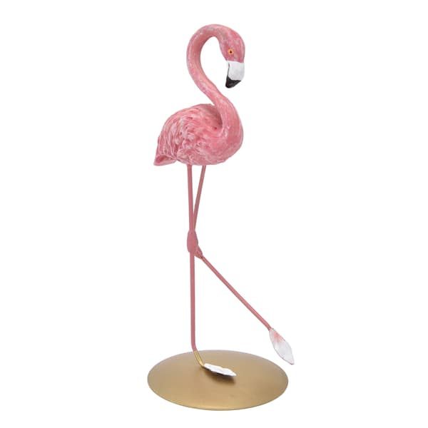 Rosa Flamingo Staty Prydnader Harts Figur Heminredningstillbehör för Vardagsrum Sovrum Arbetsrum