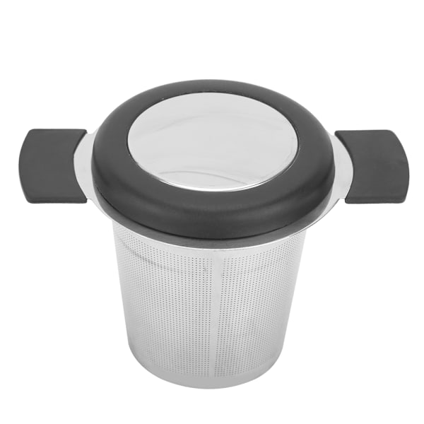 Rustfrit stål te filter kop infuser si, te tilbehør med silikone låg