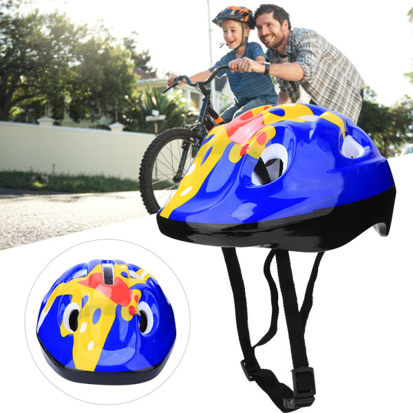Mørkeblå Skum Børn Cykling Cykel Skøjteløb Balancescooter Babysport Sikkerhedshoved Beskyttende hjelm