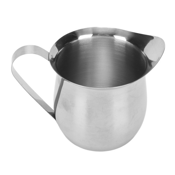 Melkeskummer i rustfritt stål, ergonomisk melkeskummerkopp, kanne, dampende kanne for kaffe 8oz