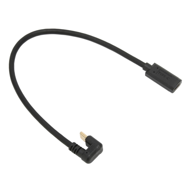 USB C -jatkokaapeli 0,3 m/0,98 jalkaa 10 Gbps kullattu oikeakulmainen USB 3.1 uros-naaras -jatkojohto Mi 4C:lle