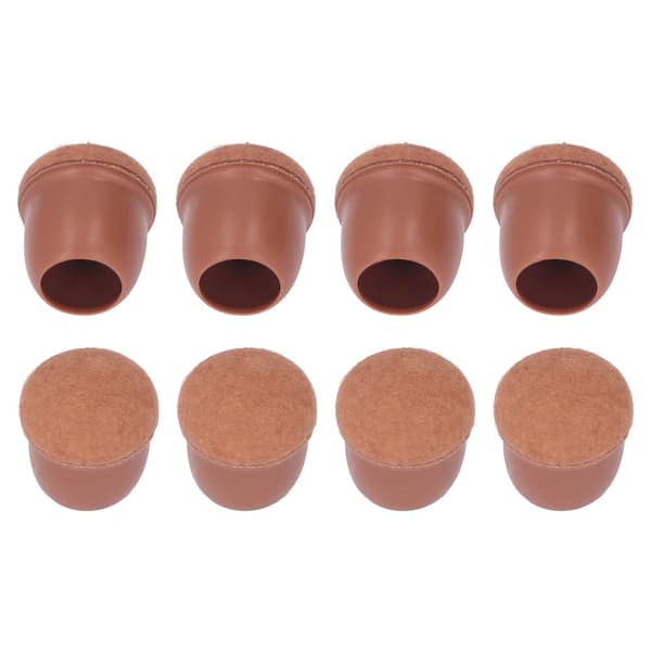 8 st Stolsbensskydd TPE Golvskydd Möbelbensskydd Set Kit för Bord Pall Brun M