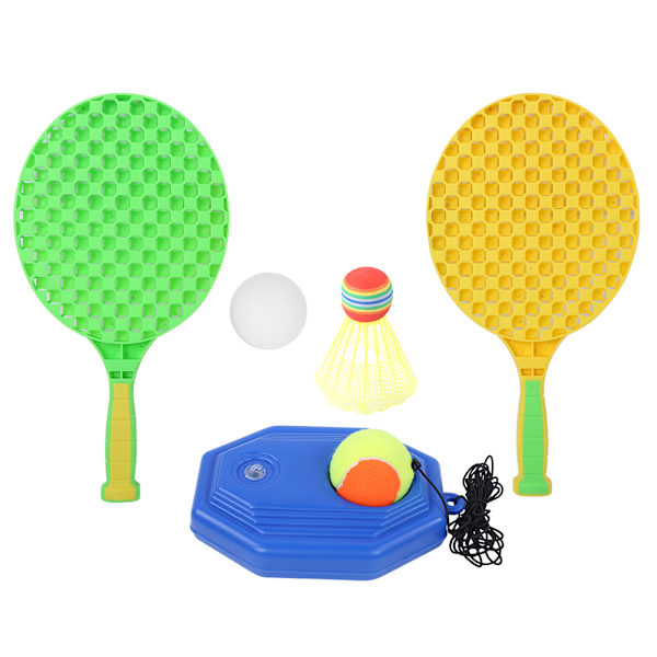 6 i 1 Underhållning Tennis Racket Set Smart Trainer Set med Elastiskt Rep för Barn