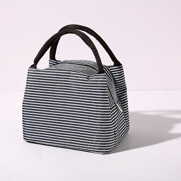 Vedenpitävä eristetty lounaslaukku aikuisille ja lapsille - Piknik-kylmälaukku 9\" X 6,3\" X 5,9\" (23 * 16 * 15cm) (Sininen)