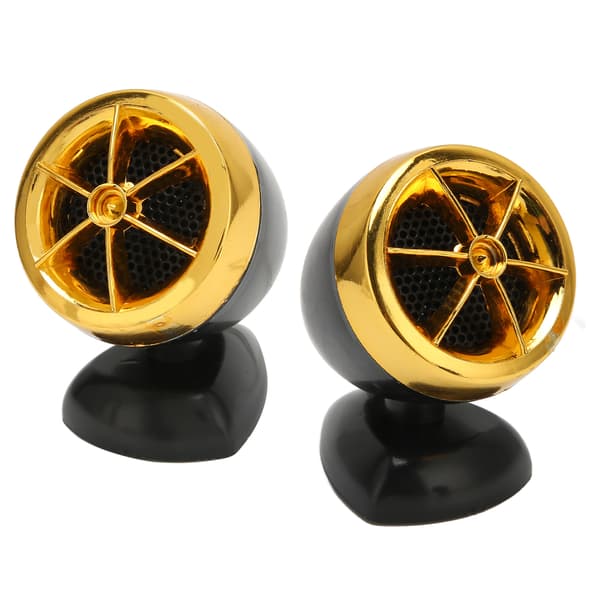 2st Dome Tweeter 1200W Högtalare Hög Känslighet Universal för Billjudsystem Guld
