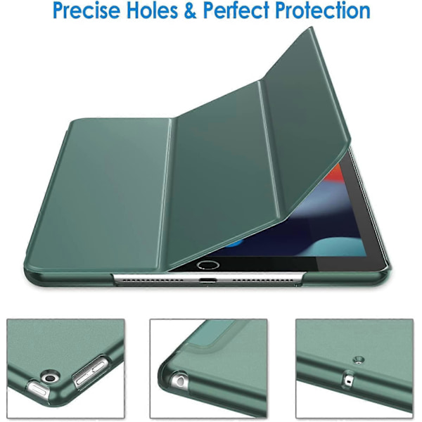 Fodral för iPad 10,2-tum (2021/2020/2019 Modell, 9/8/7 Generation), Auto Wake/Sleep-skydd (Dimmigt Blå)
