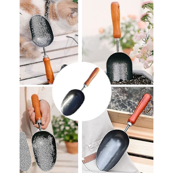 Trädgårdsspade, Handspade för Trädgård, lämplig för Jord, Kompostflyttning, Plantering, Omplantering, Skopa av Djurfoder