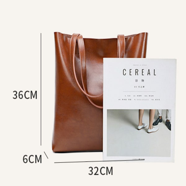 Mörkgrå, storlek ca 32*6*36cm, vår- och sommar-ko-läder tote bag, kvinnors bekväma axelremsväska med stor kapacitet, messenger bag dark gray About 32*6*36cm