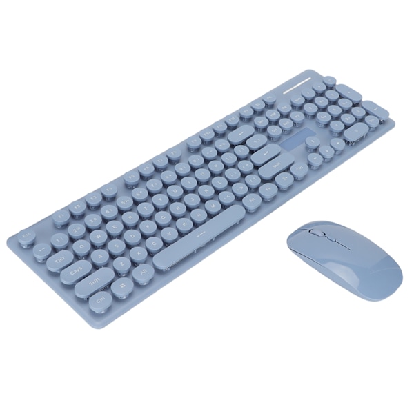 Tangentbord Mus Combo 104 tangenter 2.4G trådlös och BT-anslutning Lågbrus Ergonomisk retrostil Tangentbord Tangentbord och mus Blå