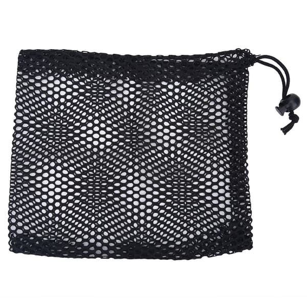 Sort Nylon Mesh Snørepose Golfbolde Holder Opbevaringspose (M)