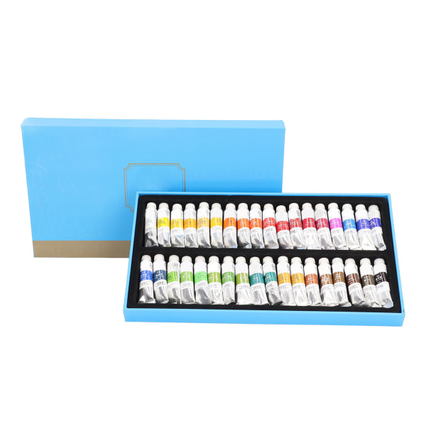 Akvarellfärg tubset 5 ml transparent pigment snabb torkning återanvändbar enkel blandning hög mättnad konst akvarellkit 36 färger
