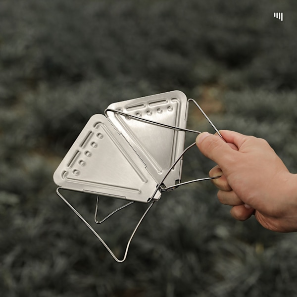 Kaffedrypstativ Foldbar Universal Rustfrit Stål Bærbar Kaffemaskine Keglestativ til Travel Camping Sølv