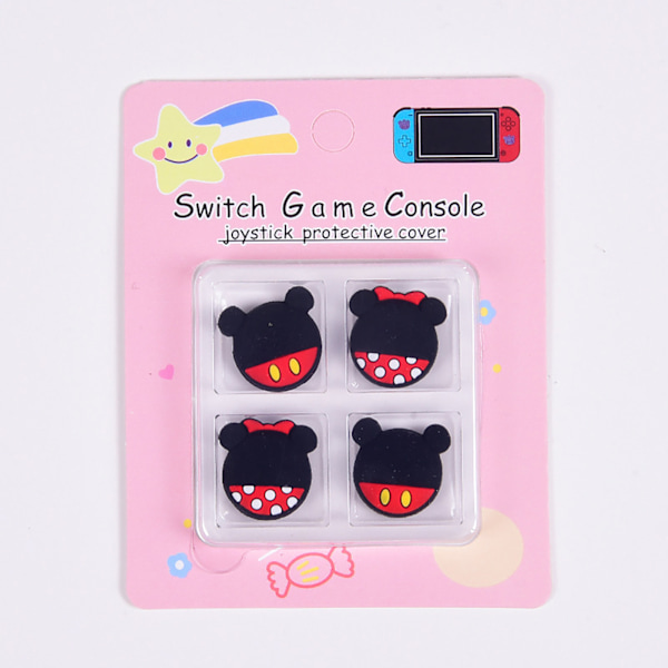 Silikon-joystickskydd Söt tecknad ergonomisk reptålig spel tumgreppsskydd för Switch Miqi och Mini 4 st