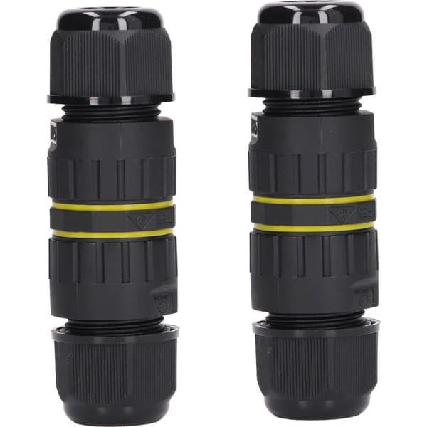 IP68 Vandtæt Samledåse M25 til 4-leder Havekabel 10-14mm - 2 Stykker