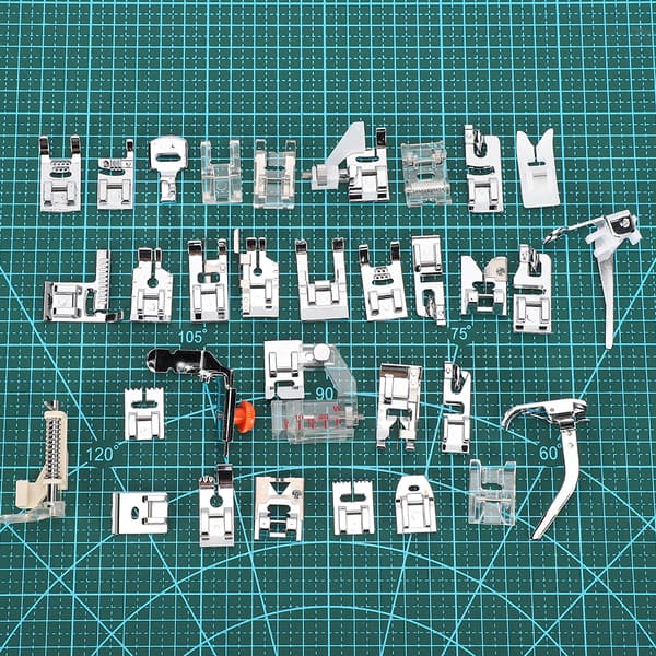 32 st/set pressarfotssats hushålls multifunktionella symaskinstillbehör