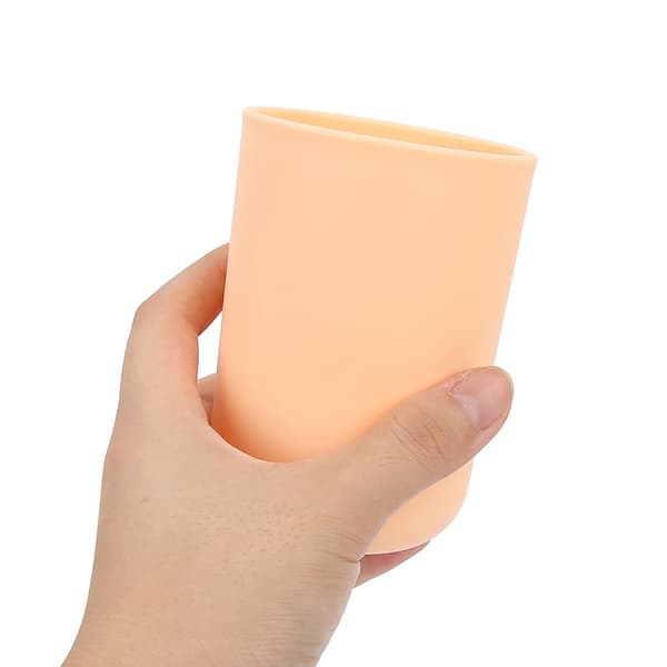 Multifunktionell bärbar tandborsthållare kopp rese tandkräm arrangör (rosa)
