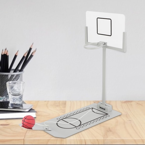 Miniature Office Desktop Ornament Dekoration Basketball Hoop Legetøj brætspil til basketball elskere