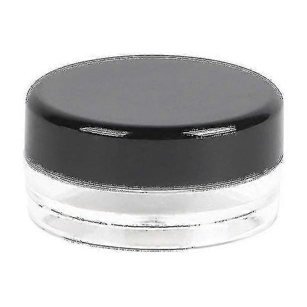60-pak Små Plastikglas Med Sorte Låg, Inklusive Etiketter, 3 Ml Hver Zekai