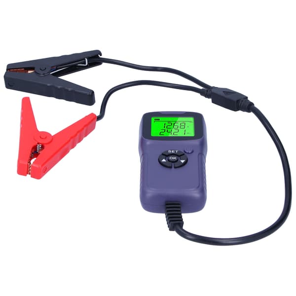 A300 Digital Bilbatteritester LCD Batteritest Analysator Auto Test Diagnoseværktøjer Lilla