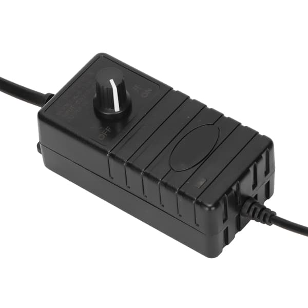 Strømadapter 24W 2A Justerbar Spænding Hastighedsregulering Lavt Tab Høj Effektivitet Computer Strømadapter 100‑240V US Stik