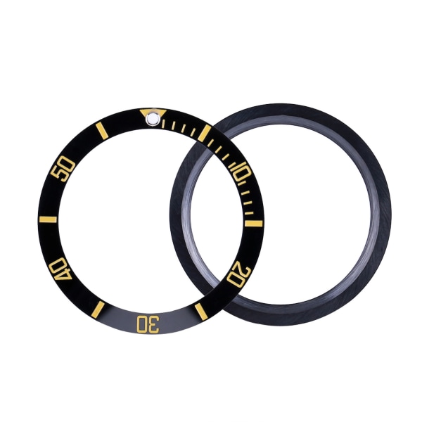 Ny keramisk watch Armbandsur Bezel Insert Loop Ersättningsdelar (guld)