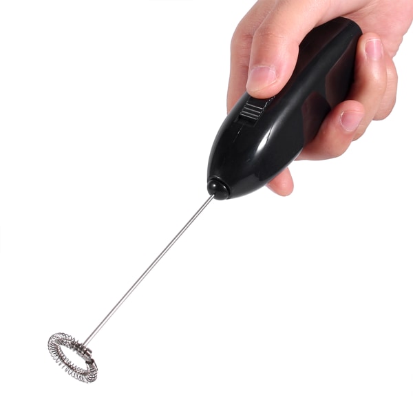 Mini elektrisk melkeskummer og eggvisper - svart (1 stk)