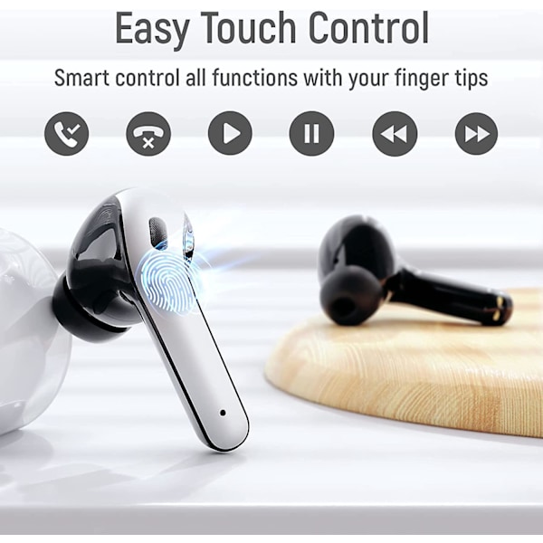 Trådlösa Bluetooth-hörlurar med LED-strömdisplay - In-ear-hörlurar för Android-mobilspel