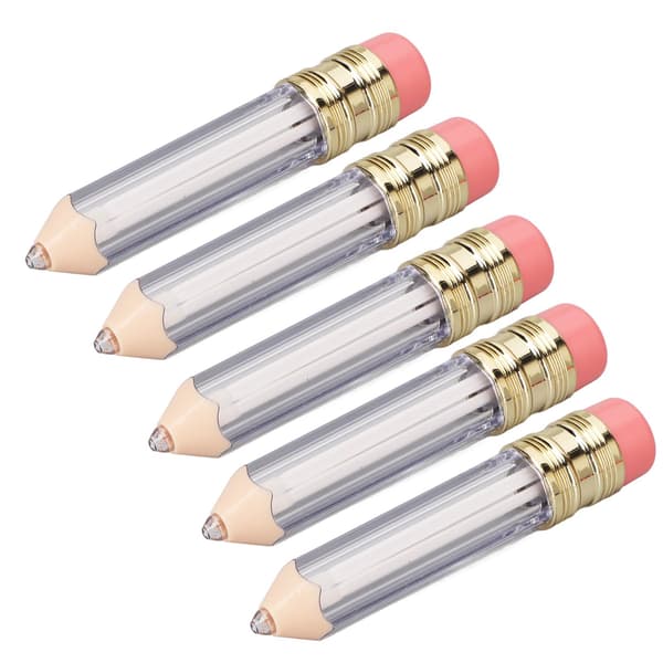 5 stk 5 ml blyantformede tomme lipglossrørbeholdere DIY påfyllbare leppeoljeflasker for kvinner jenter