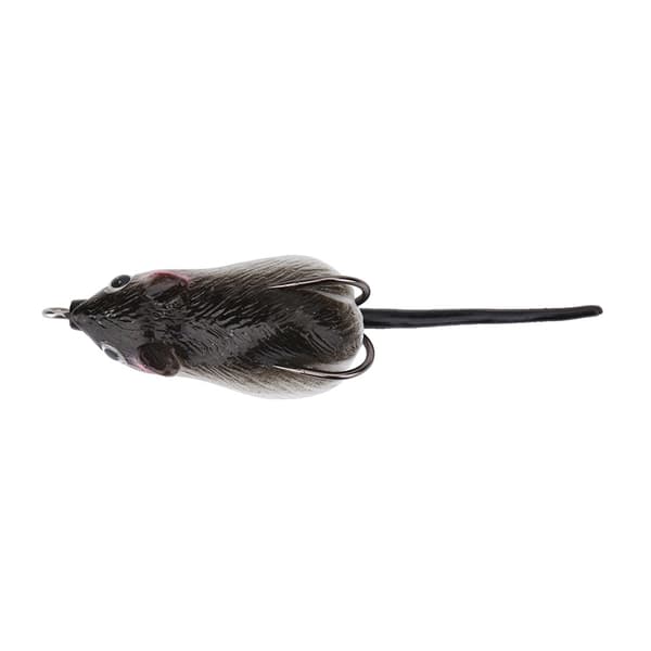 Kunstig AgnMuseform Bløde Fiskelokker Dobbelte Kroge Tilbehør (Mørkegrå)