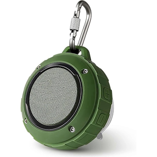 Vanntett Bluetooth-høyttaler for utendørs bruk, Kunodi trådløs bærbar mini-reisehøyttaler med subwoofer, forbedret bass, innebygd mikrofon for sport, basseng, strand,