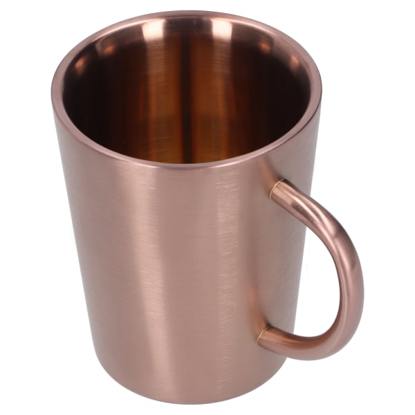 340 ml 304 ölmugg i rostfritt stål Kaffevattenkopp med handtag Dubbelvägg DryckesgodsRose Gold