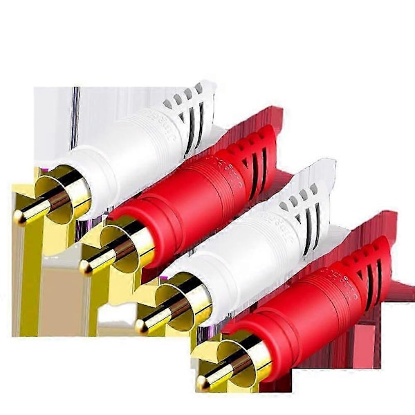 2rca Til 2rca Datakabel Lydkabel 1.5/3/5m Lydkabel Konnektorledning Højttaler 5M