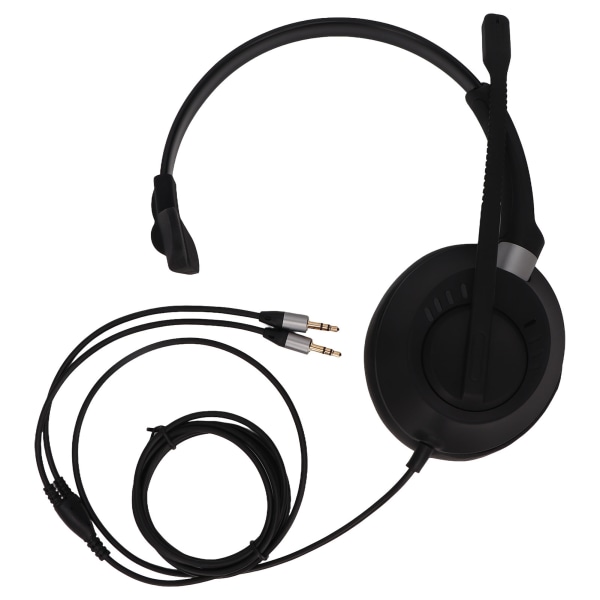 3,5 mm kommunikationsheadset ENC støjreduktion Monauralt headset med ledning med HD Mic til pc'er