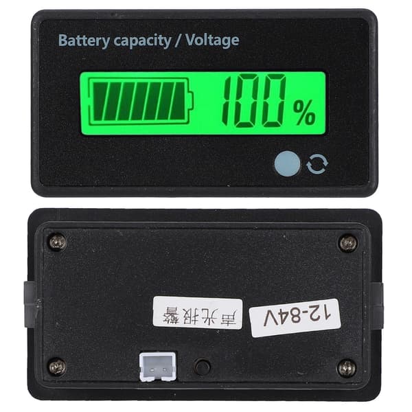 GY-6D PCB HTN Ljud-ljus Alarm Batterikapacitetsmonitor Indikator Display 12-84V (Grönt Ljus)