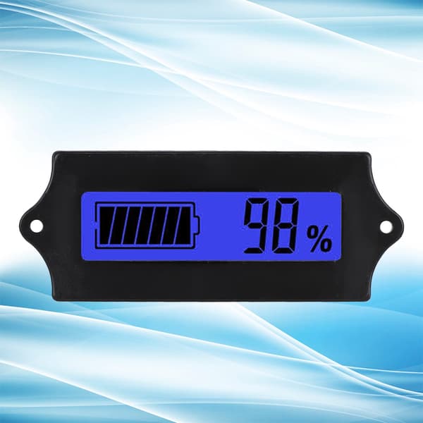 12-84V GY-6G Batteri Strøm LCD Display Spændingsmåler Voltmeter med Lys Alarm (Blåt Lys)