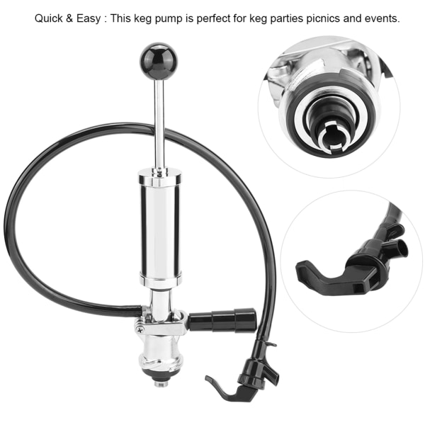4 in fatöl picknick kran Party Pump Heavy Duty ölfat kran pump med klämtrigger(S)