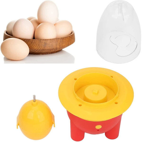 Bärbar elektrisk ägghomogenisator - Red Silikon Golden Egg Maker för kök (USB ingår)