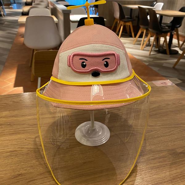 Barn Ansiktsmask Mössa Färgglad Söt Form Baby Ansiktsmask Avtagbar Spädbarn Ansiktsmask Rosa