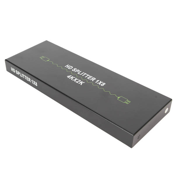 4K HD Multimedia Interface Splitter 1x8 1 ind 8 ud HD Multimedia Interface Splitter Splicer Extender 100‑240V EU-stik