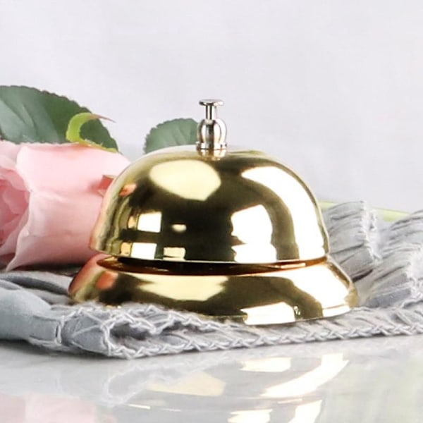 Elegant Guld Serviceklocka för Receptioner, Restauranger, Klassrum och Hem