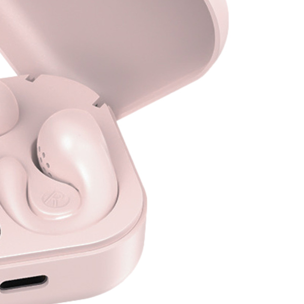 Korvan klipsi Bluetooth-kuulokkeet HiFi-ääni Avoimet langattomat kuulokkeet Virtanäytöllä Urheilujuoksuun Pinkki
